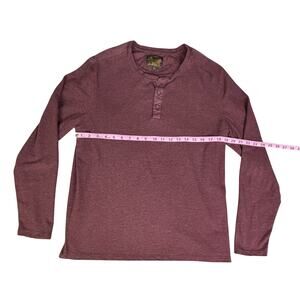 Lucky Brand Shirt Adult Large Burgundy Long Sleeve Preppy Mens 634